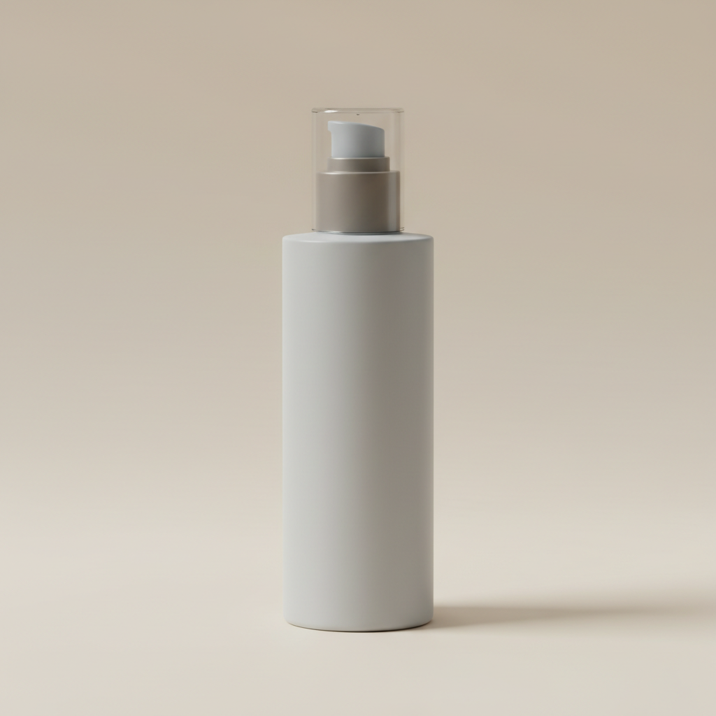 Pale grey pump bottle of ceramide facial essence
