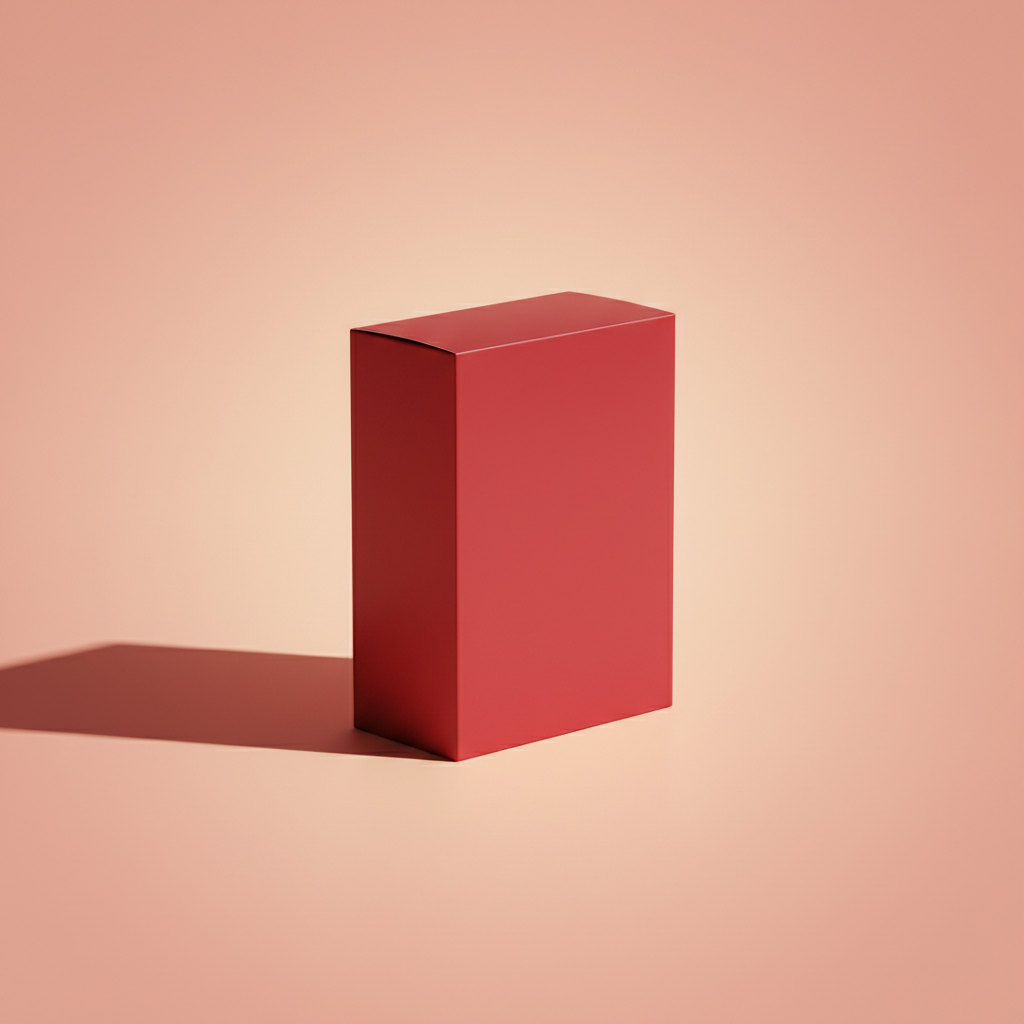 Unbranded crimson supplement carton